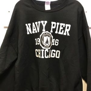 Navy pier black sweatshirt